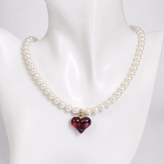 Κολιέ Pearl Heart